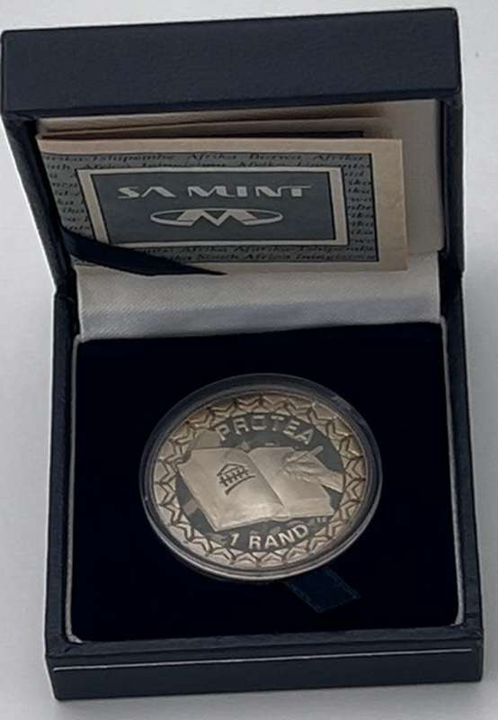 1 Rand South African Constitution Silver Coin 1996