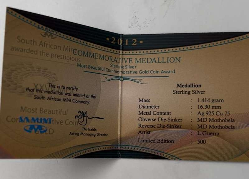 2011 Silver Natura Meerkat Award Medallion, Tickey size, 500 Minted only