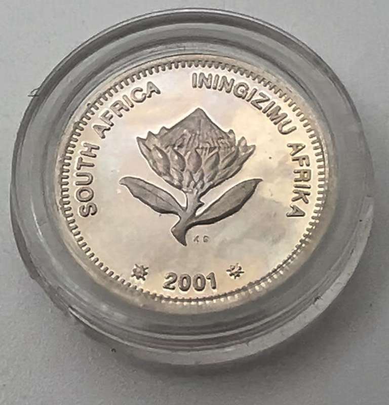 2½ Cents Dolphin RSA: Silver Proof Tickey of 2001