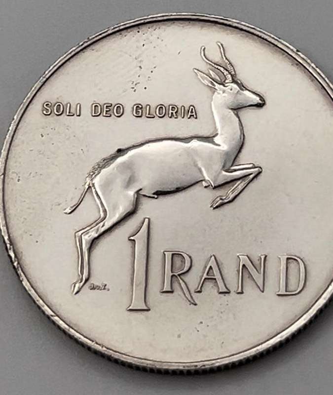 One Rand 1967 Verwoerd (English), Coin from South Africa - Uncirculated