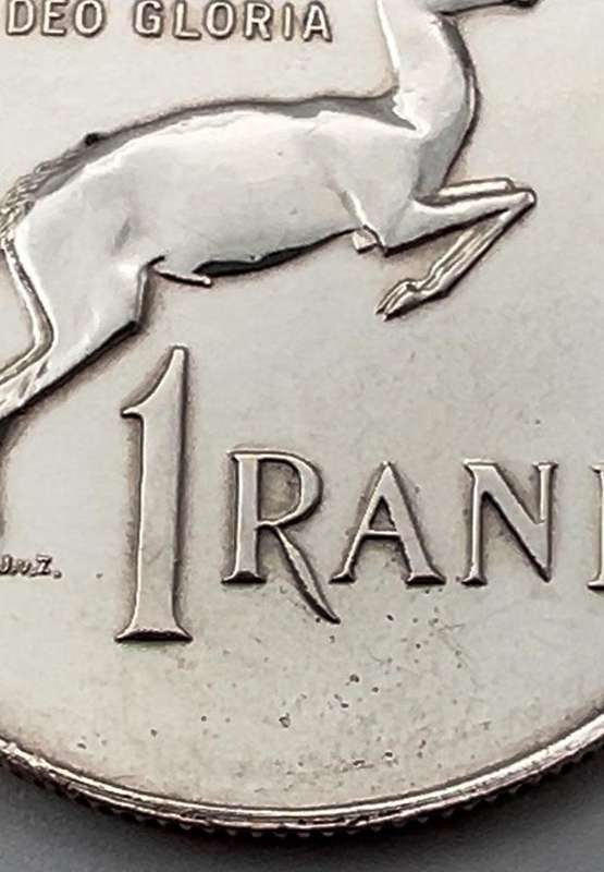 One Rand 1967 Verwoerd (English), Coin from South Africa - Uncirculated