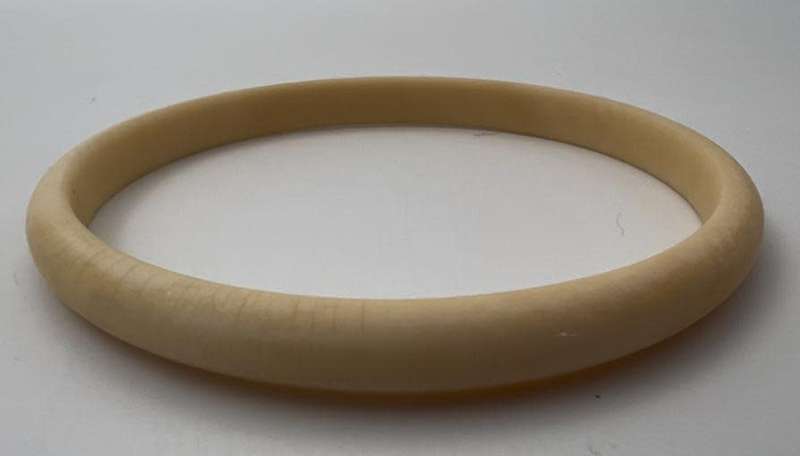 Vintage Carved Bangle Set of 3, Ivory Bangle