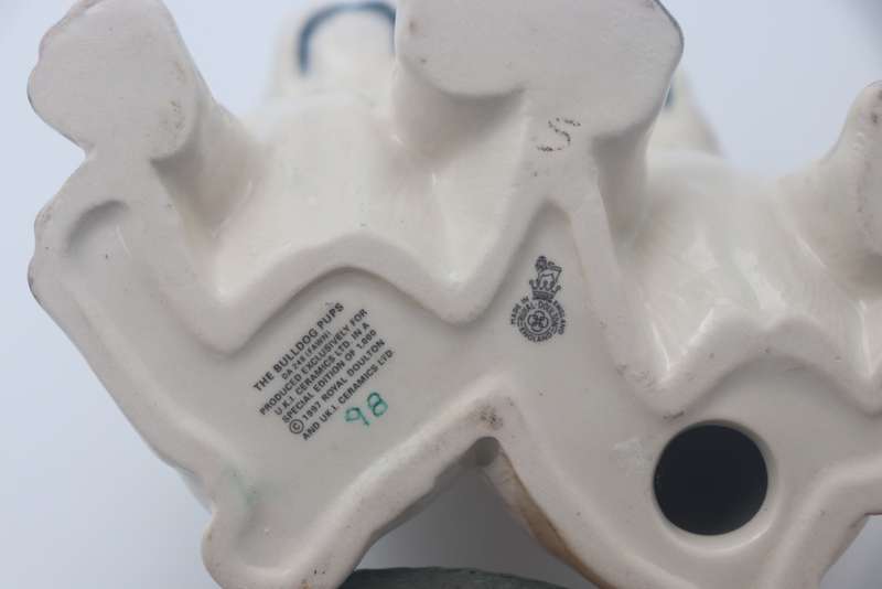 ROYAL DOULTON THE BULLDOG PUPS DA248 FAWN FIGURE LTD ED 98/1000