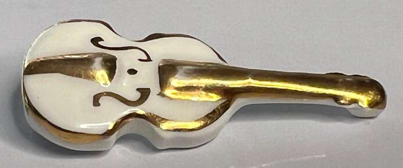 Johnson Ceramics Fine China Made in England Cello Gold Details Figurine Hand Painted
