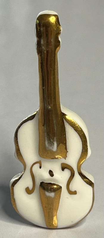 Johnson Ceramics Fine China Made in England Cello Gold Details Figurine Hand Painted