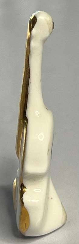 Johnson Ceramics Fine China Made in England Cello Gold Details Figurine Hand Painted