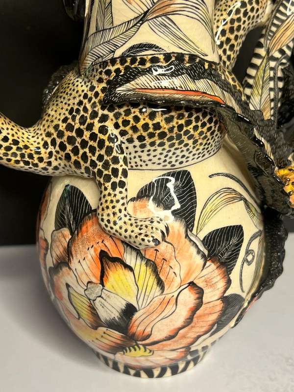 Ardmore Exclusive Stunning Cheetah Teapot - One of a kind