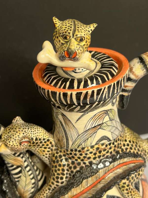 Ardmore Exclusive Stunning Cheetah Teapot - One of a kind