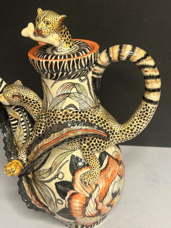 Ardmore Exclusive Stunning Cheetah Teapot - One of a kind