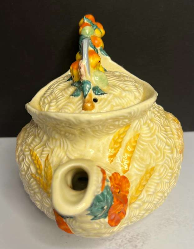 Clarice Cliff Celtics Harvest Leaf and Berry Pattern Tea Pot