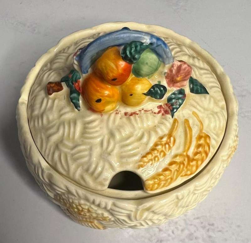 Clarice Cliff Celtic Harvest Sugar Bowl with cover