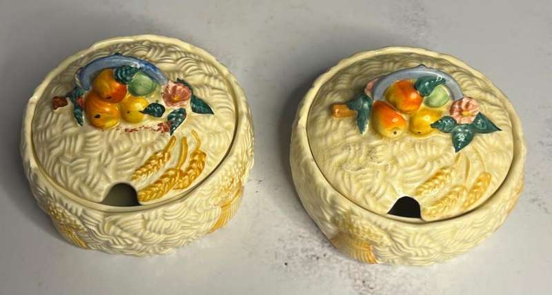 Clarice Cliff Celtic Harvest Sugar Bowl with cover