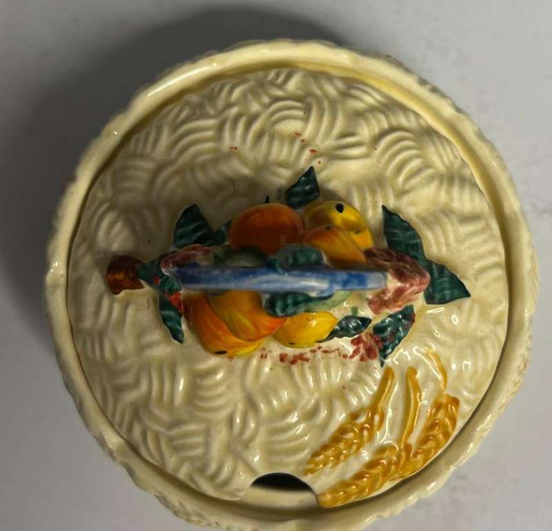 Clarice Cliff Celtic Harvest Sugar Bowl with cover