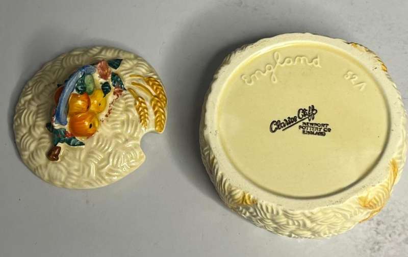 Clarice Cliff Celtic Harvest Sugar Bowl with cover