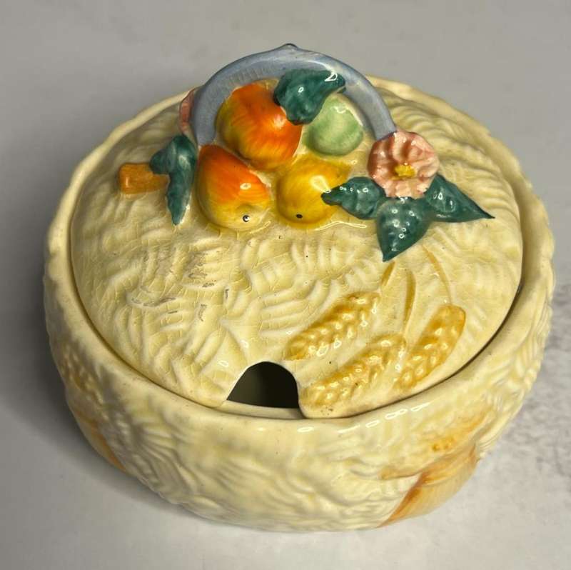 Clarice Cliff Celtic Harvest Sugar Bowl with cover