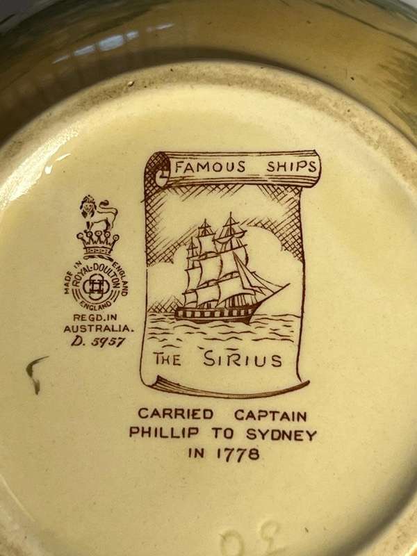 Rare Royal Doulton `Famous Ships - The Sirius` Medium Jug D5957 c1938