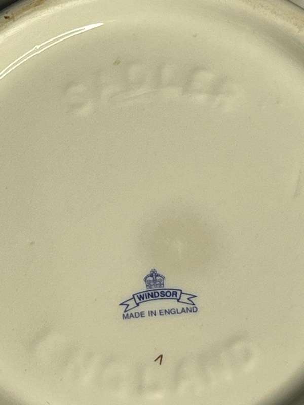 Vintage Sadler Windsor England Teapot Purple Pansy Flower Pattern