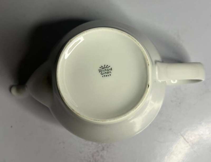 Vintage Richard Ginori White Porcelain Teapot