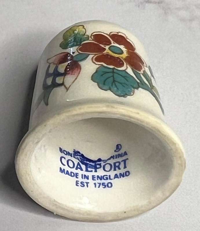12 Vintage Fine Bone China Sewing Thimbles
