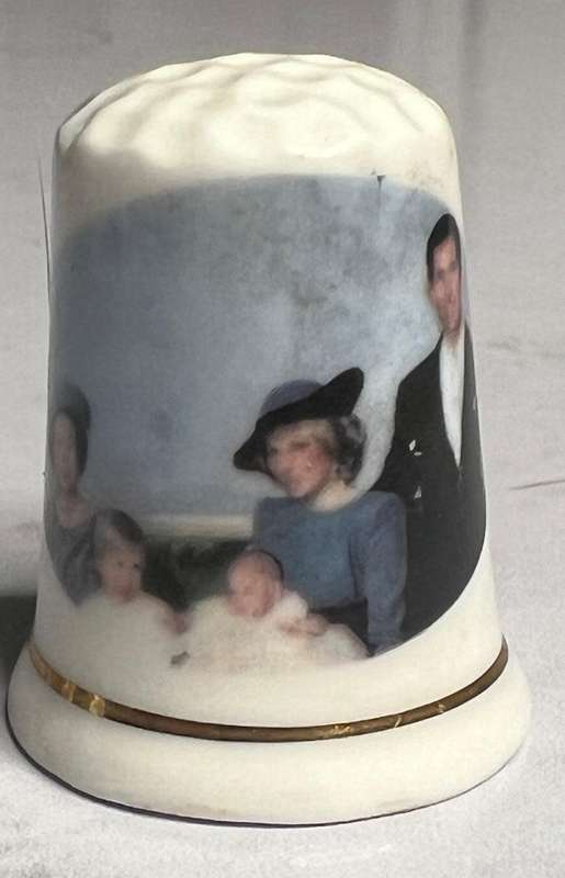 12 Vintage Fine Bone China Sewing Thimbles