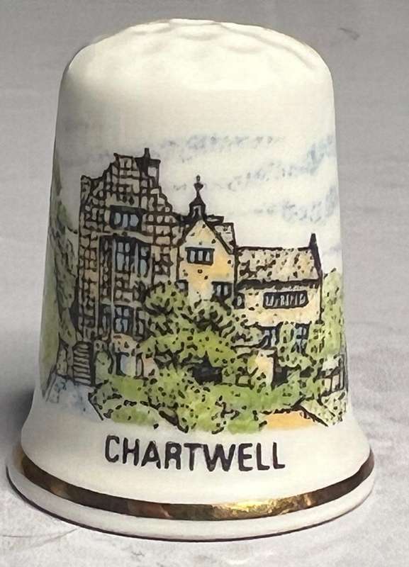 12 Vintage Fine Bone China Sewing Thimbles