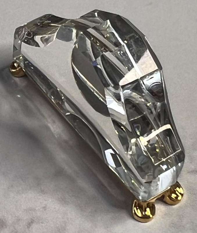SWAROVSKI CRYSTAL MEMORIES  MANTLE CLOCK GOLD
