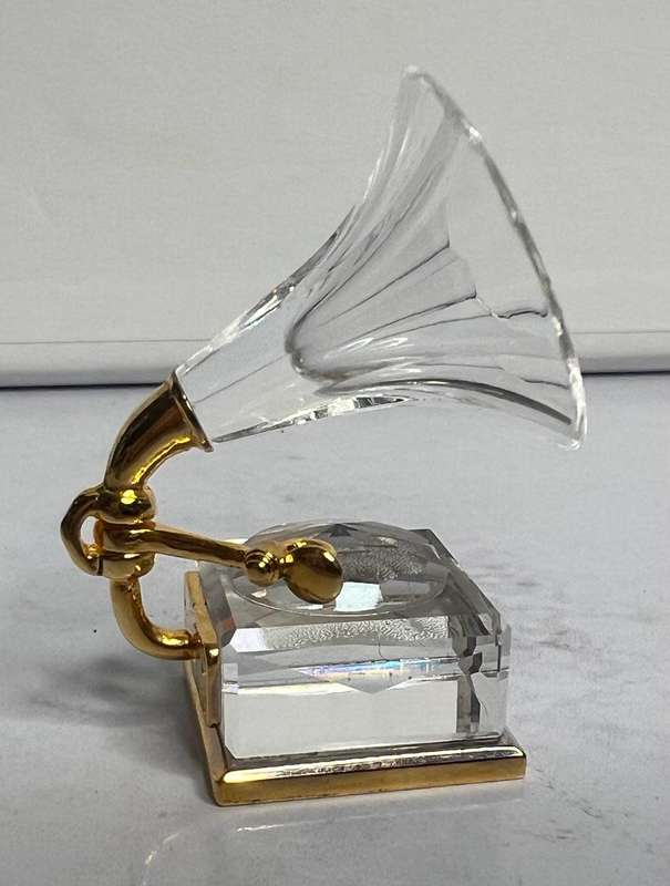 SWAROVSKI CRYSTAL MEMORIES  GRAMOPHONE GOLD