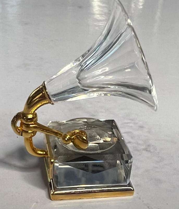 SWAROVSKI CRYSTAL MEMORIES  GRAMOPHONE GOLD