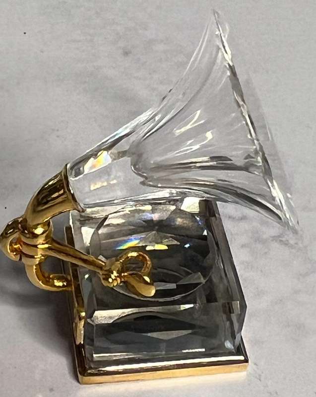SWAROVSKI CRYSTAL MEMORIES  GRAMOPHONE GOLD