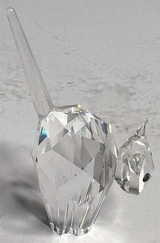 Swarovski Crystal Figure Cat With Pointy Tail