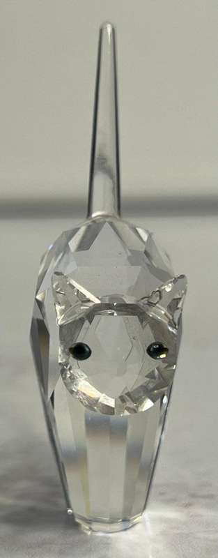 Swarovski Crystal Figure Cat With Pointy Tail