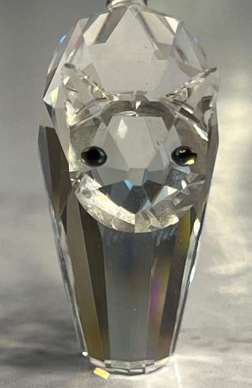 Swarovski Crystal Figure Cat With Pointy Tail