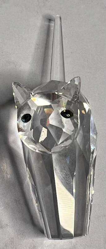 Swarovski Crystal Figure Cat With Pointy Tail