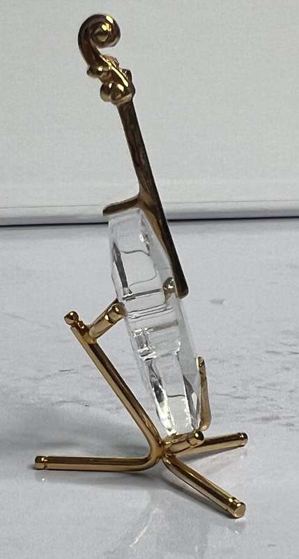 SWAROVSKI CRYSTAL MEMORIES  VIOLIN V1 GOLD WITH STAND GOLD