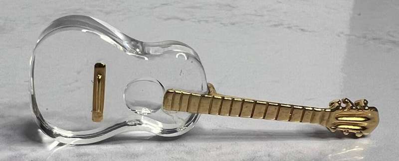 SWAROVSKI CRYSTAL MEMORIES  GUITAR GOLD