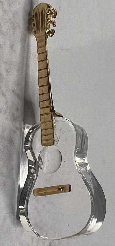 SWAROVSKI CRYSTAL MEMORIES  GUITAR GOLD