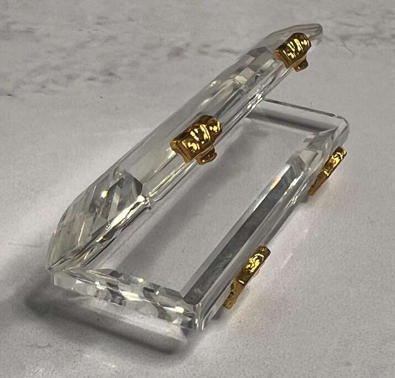 Swarovski Crystal Miniature Open Treasure Chest Figurine