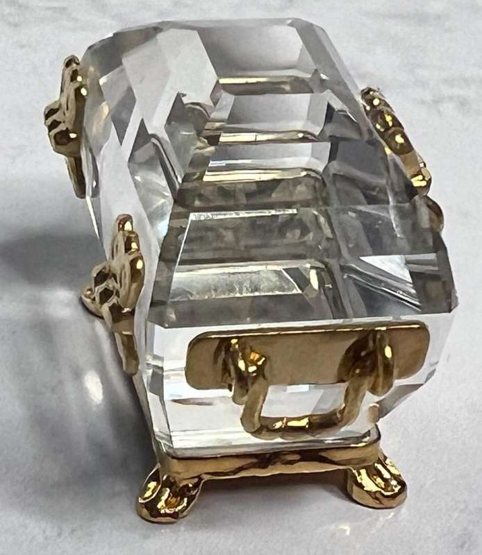 SWAROVSKI CRYSTAL MEMORIES  TREASURE CHEST GOLD