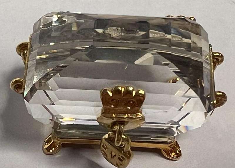 SWAROVSKI CRYSTAL MEMORIES  TREASURE CHEST GOLD
