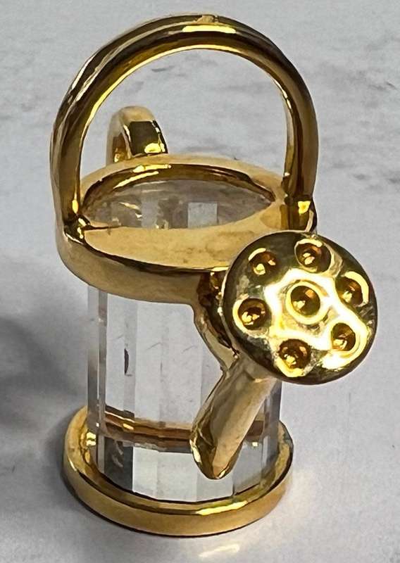 SWAROVSKI CRYSTAL MEMORIES  WATERING CAN GOLD