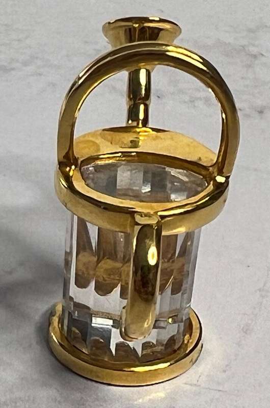 SWAROVSKI CRYSTAL MEMORIES  WATERING CAN GOLD
