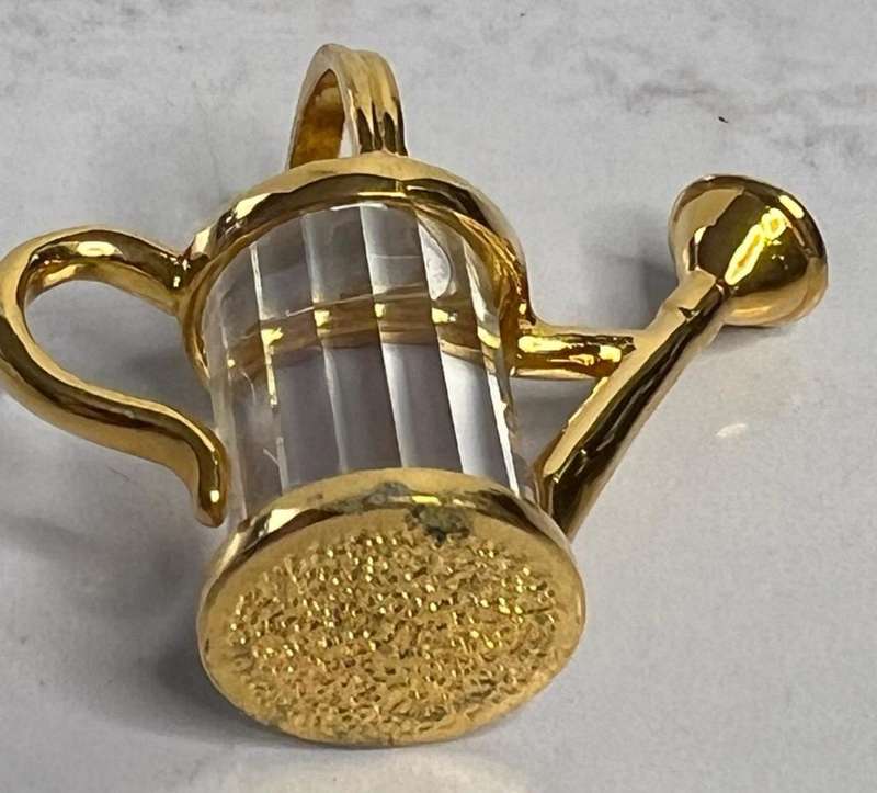 SWAROVSKI CRYSTAL MEMORIES  WATERING CAN GOLD