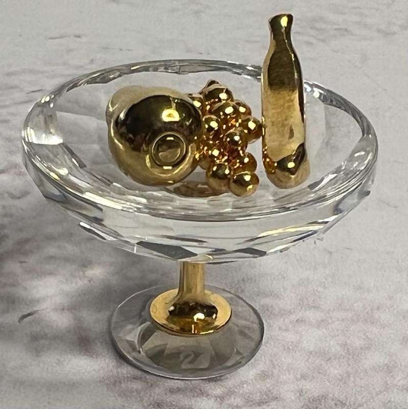 SWAROVSKI CRYSTAL MEMORIES  FRUIT BOWL GOLD
