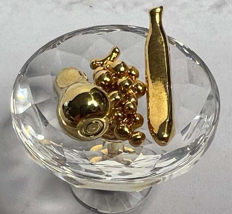 SWAROVSKI CRYSTAL MEMORIES  FRUIT BOWL GOLD