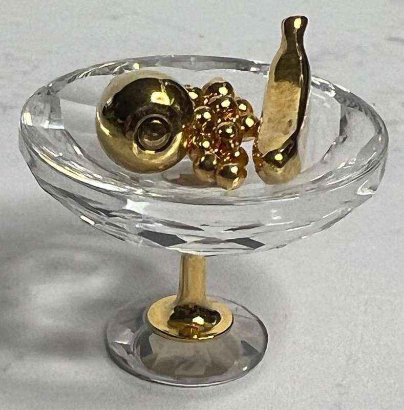 SWAROVSKI CRYSTAL MEMORIES  FRUIT BOWL GOLD