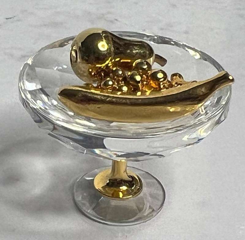 SWAROVSKI CRYSTAL MEMORIES  FRUIT BOWL GOLD