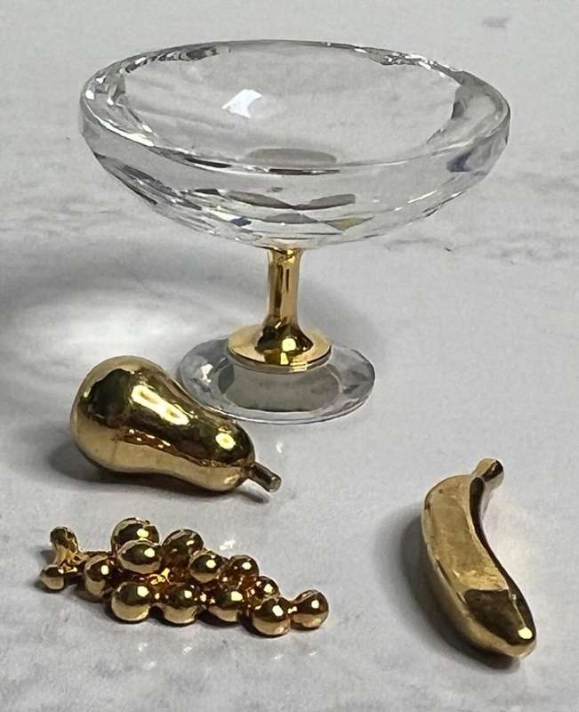 SWAROVSKI CRYSTAL MEMORIES  FRUIT BOWL GOLD