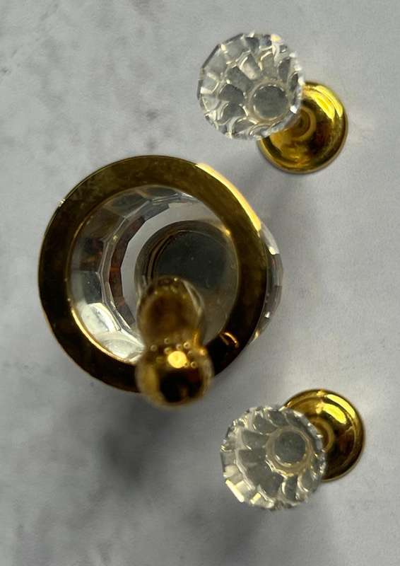 SWAROVSKI CRYSTAL MEMORIES  SPARKLING WINE COOLER / 2 FLUTES GOLD