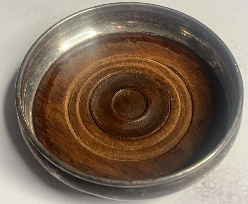 Mappin and Webb silver plate wine coaster.