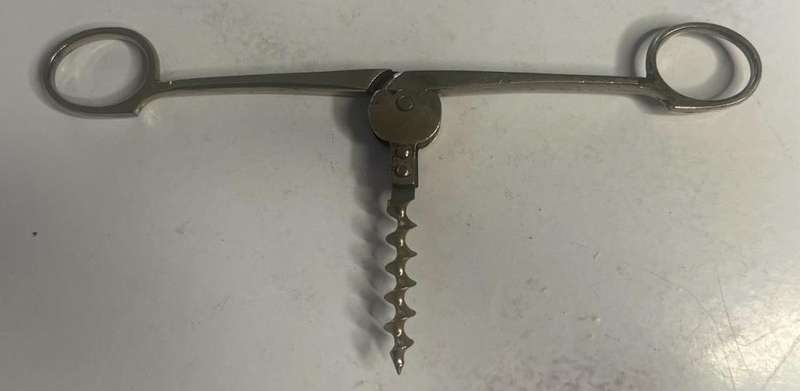 VINTAGE CORKSCREW Opener ANTIQUE Iron RARE COLLECTIBLE